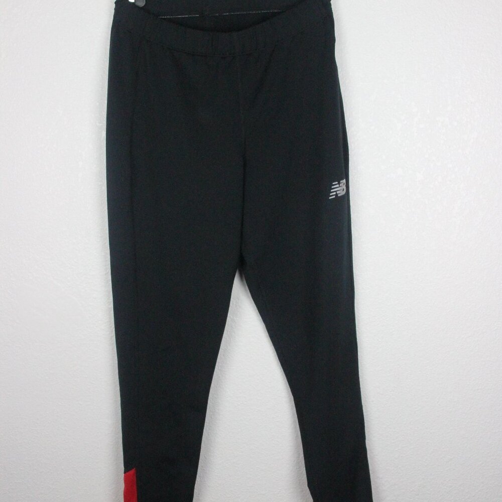 New balance, pants, joggers, Men's M, black with some red